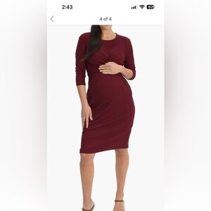 angel Maternity Tie Waist Maternity/ Nursing Dress